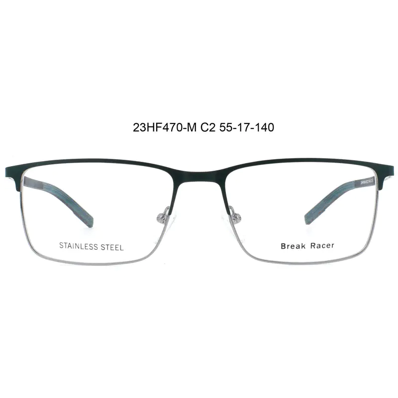 ¿Por qué debería elegir una montura de metal con puntas de goma de dos tonos para sus gafas?