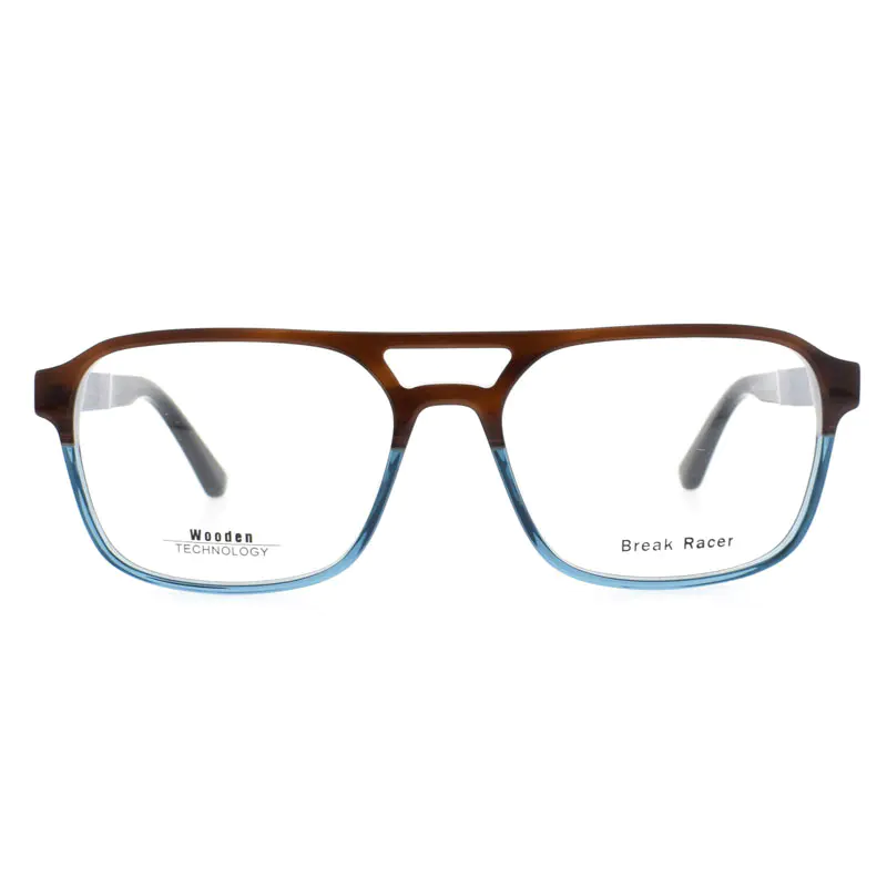 Montura de acetato ecológico con patillas de madera
