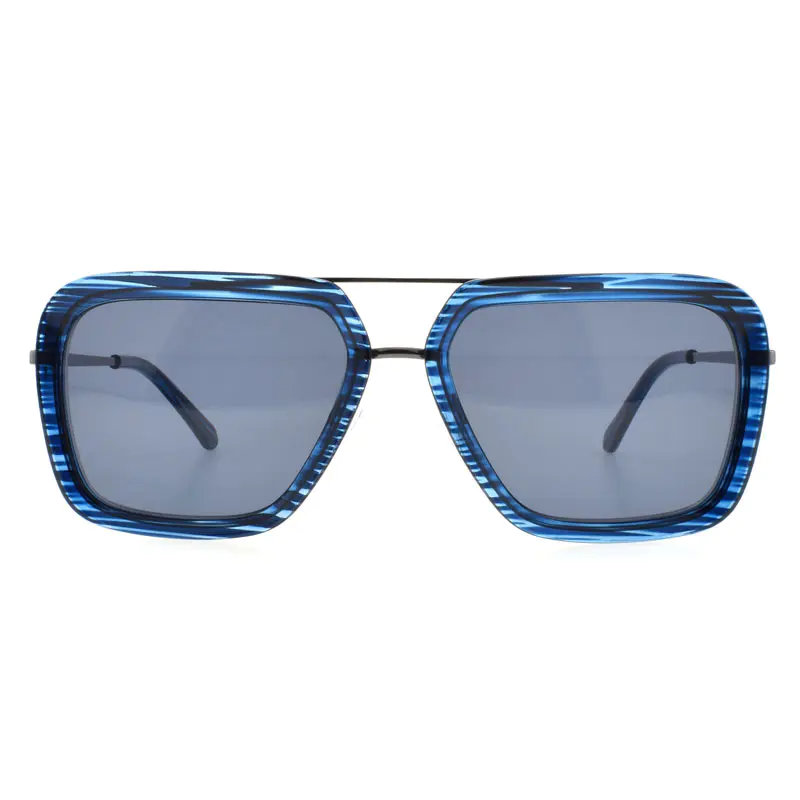 Gafas de sol combinadas de acetato metálico